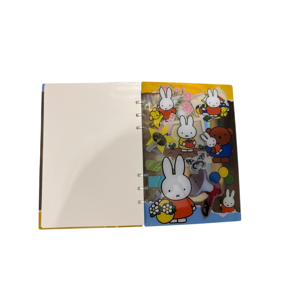 Miffy Shaker Notebook A5 6-Ring Binder Journal Kawaii Stationery New - Picture 5 of 6